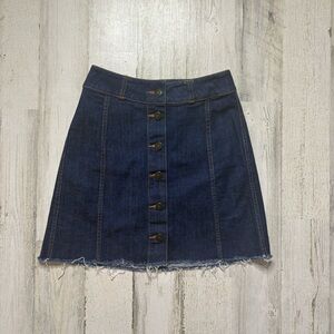 Kate Spade Broome Street A-Line Denim Mini Skirt Size 00